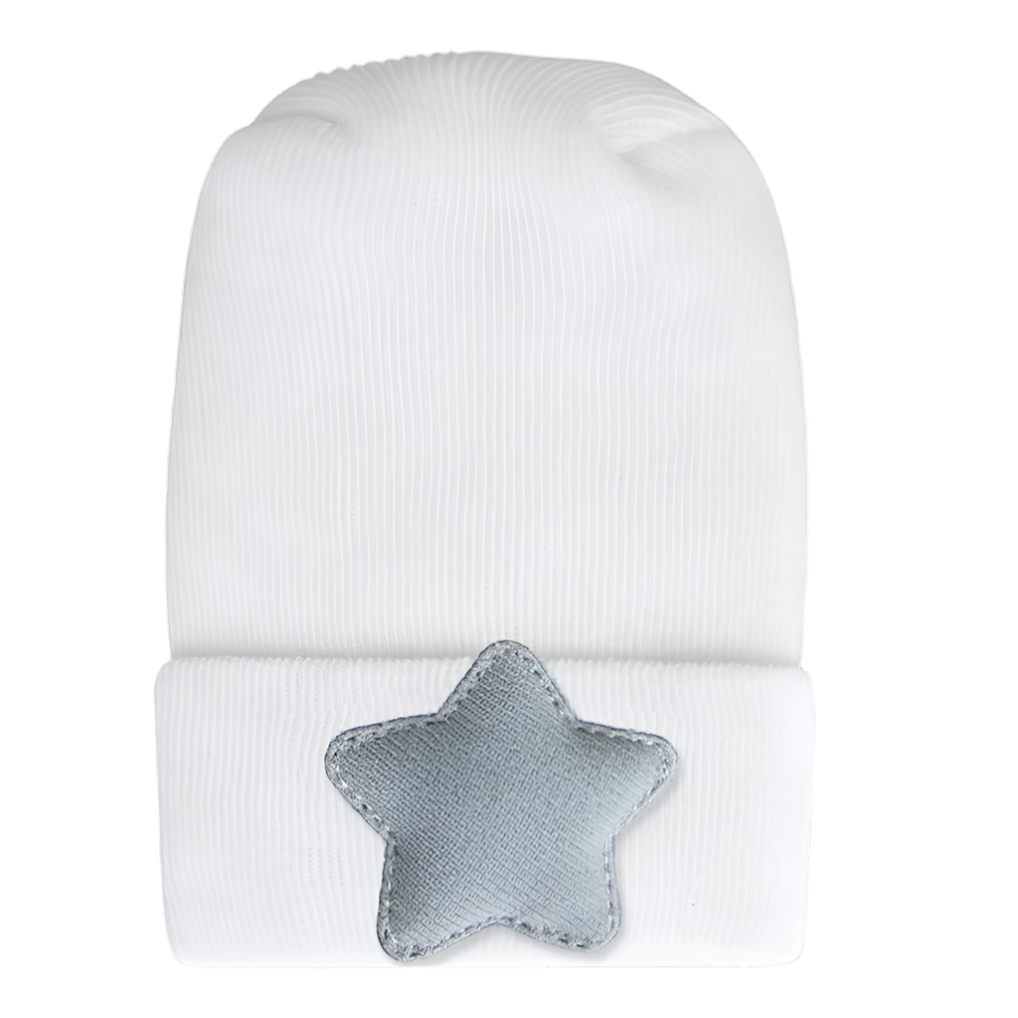 Adora Hospital Hat - Linen Powder Blue Star