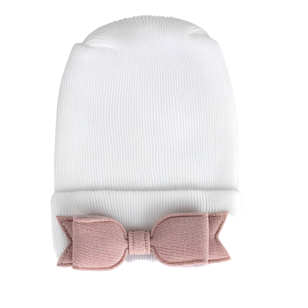 Adora Hospital Hat - Linen Rose Bow