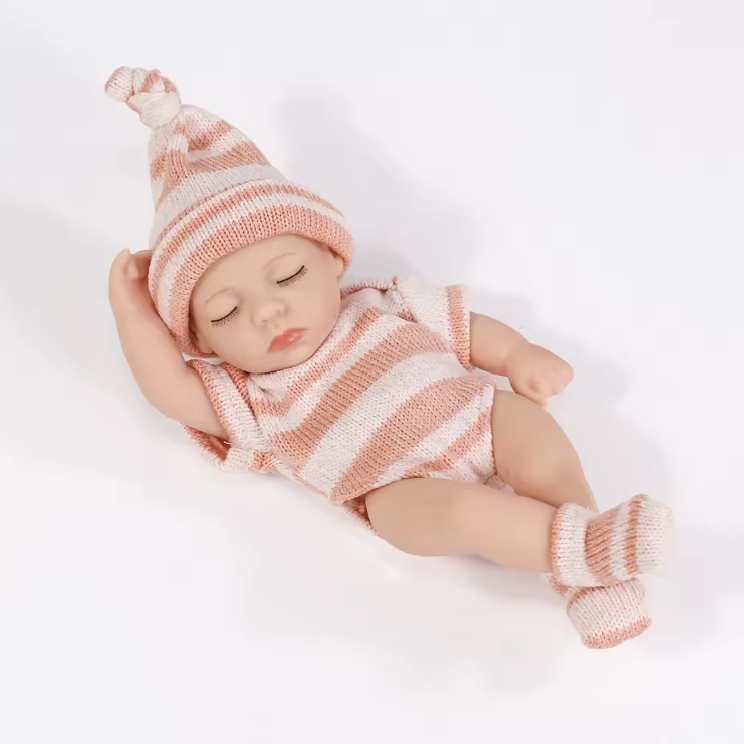 Mon Petit Bebe Doll - Mauve Stripe