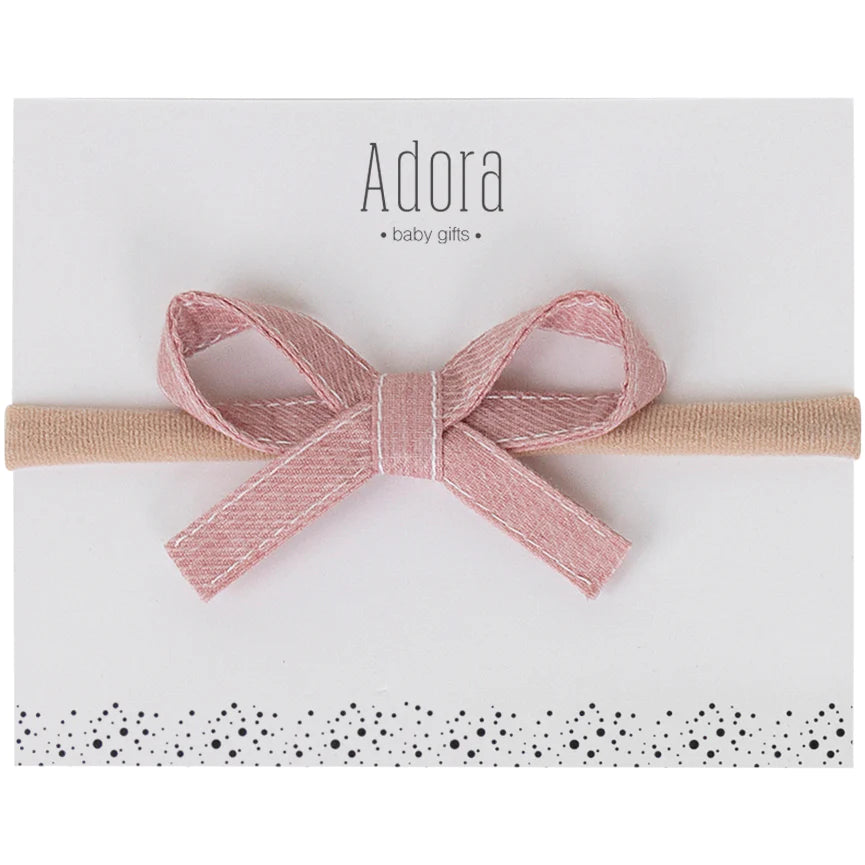 Adora Baby Headband - Mini Ribbon Rose Bow