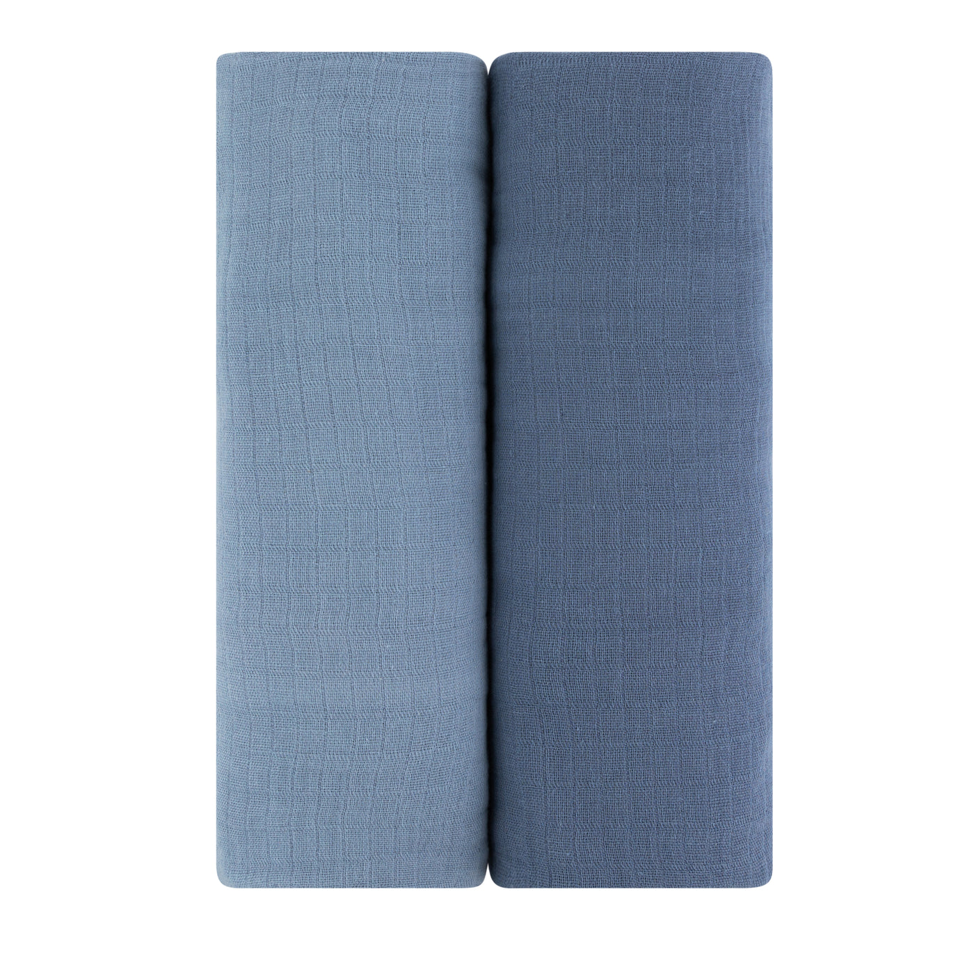 Ely's & Co. Muslin Swaddle Two Pack - Blue Solids Collection