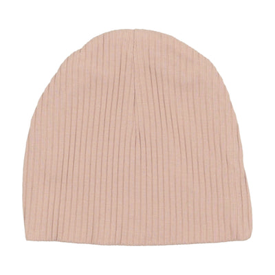 Lilette Slide Snap Ribbed Blush Footie with Beanie
