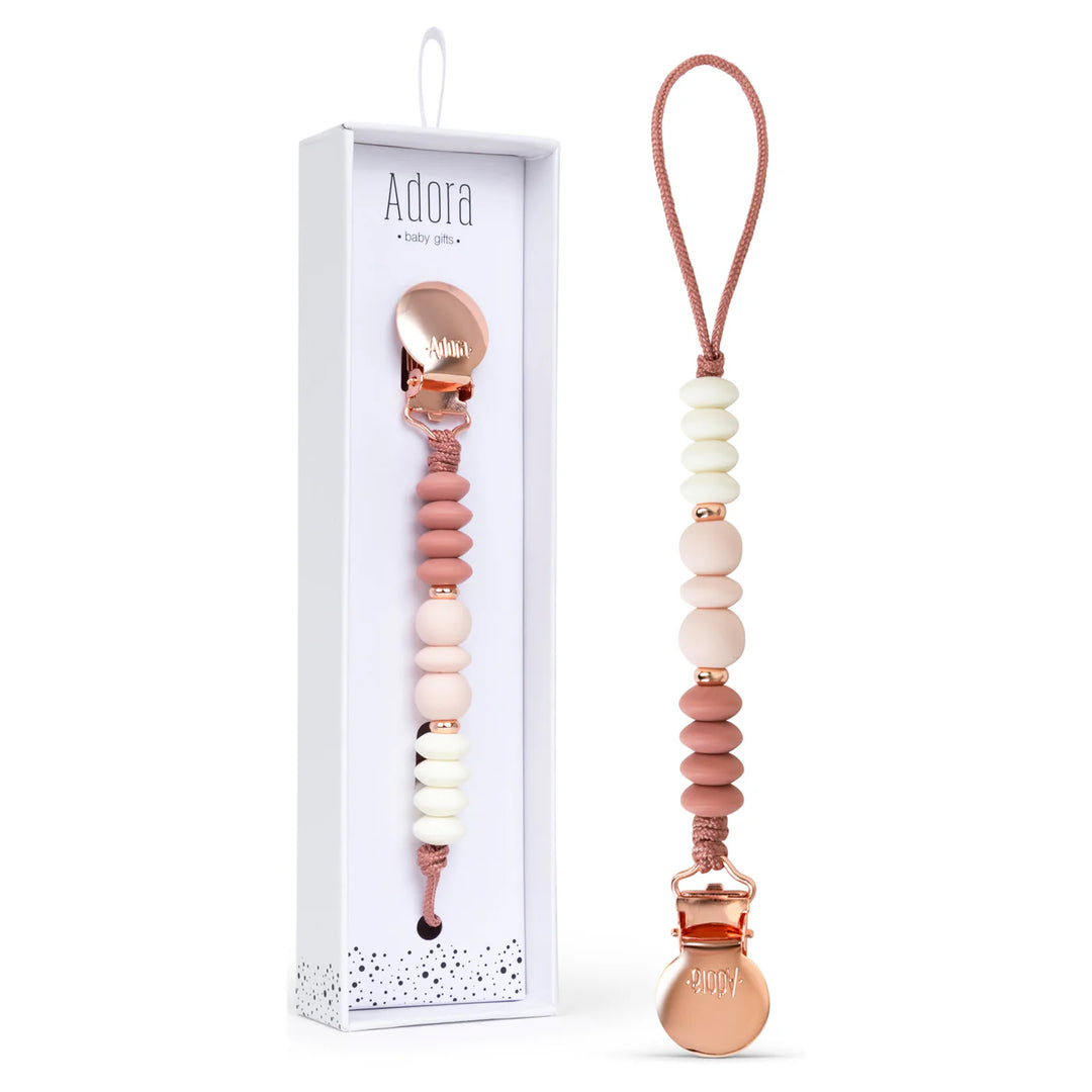 Adora Rosewood Trio Pacifier Clip Adora Rosewood Trio Pacifier Clip