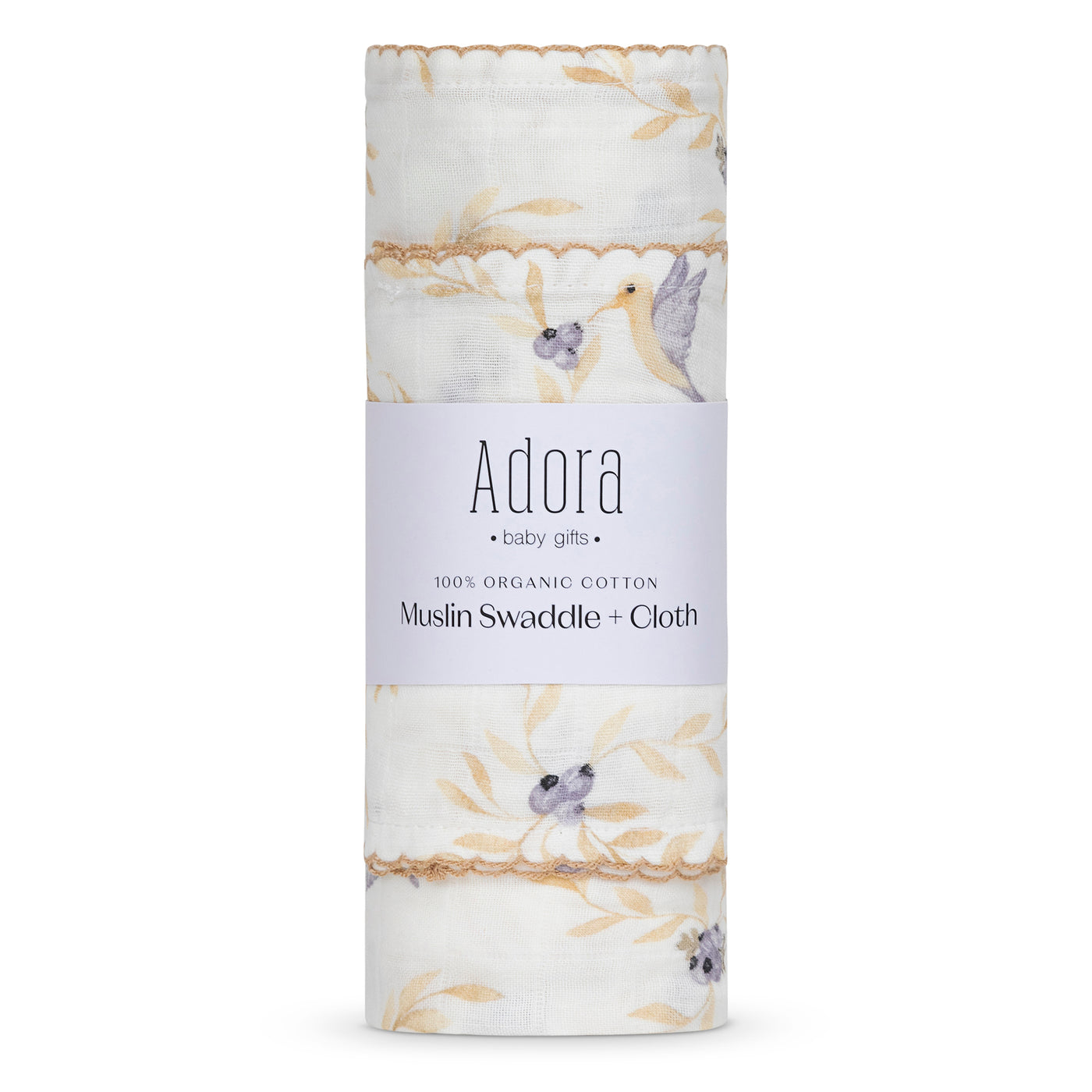 Adora Muslin Swaddle/Burp Cloth Set - Blue Vine