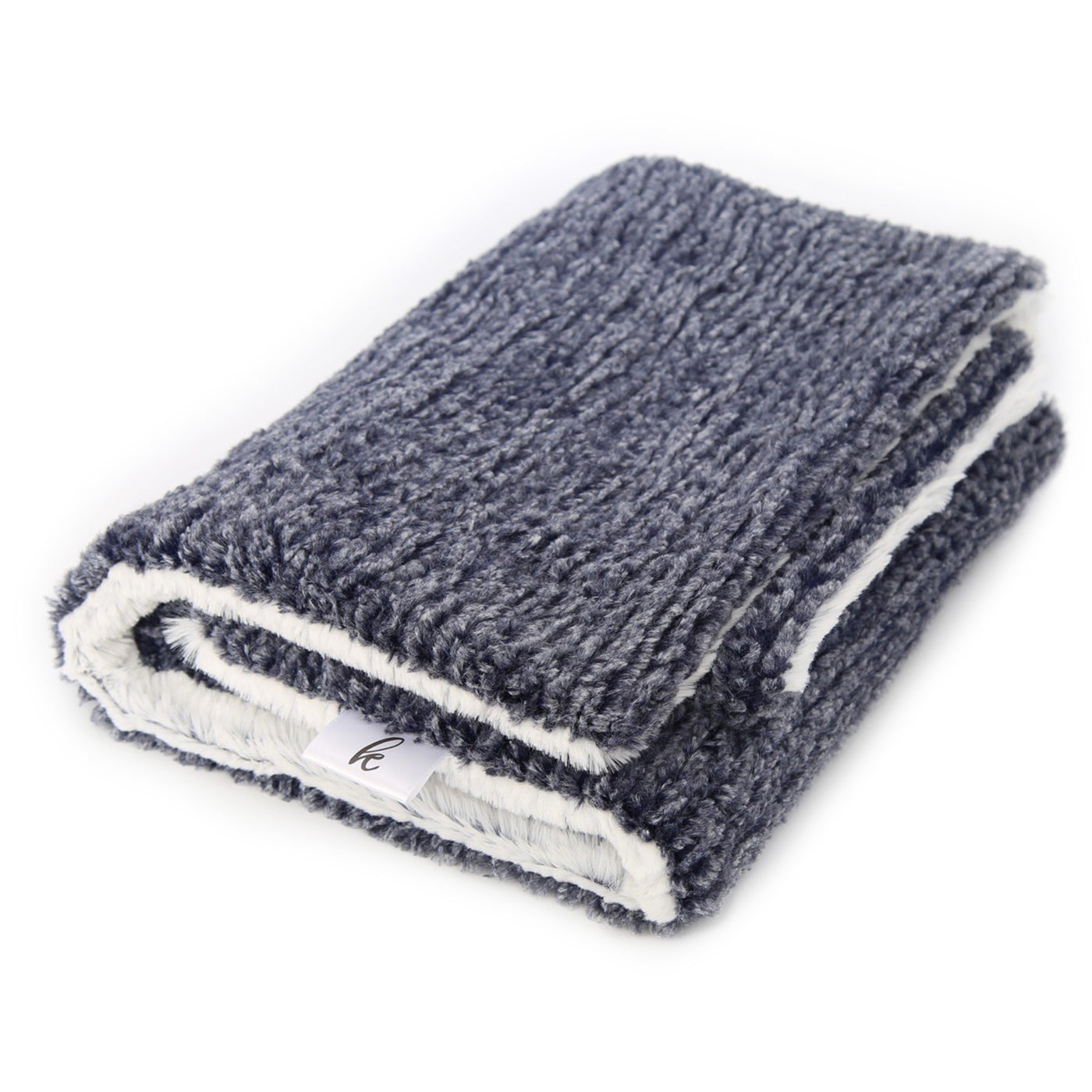 Kidu Weave Indigo Furry Blanket