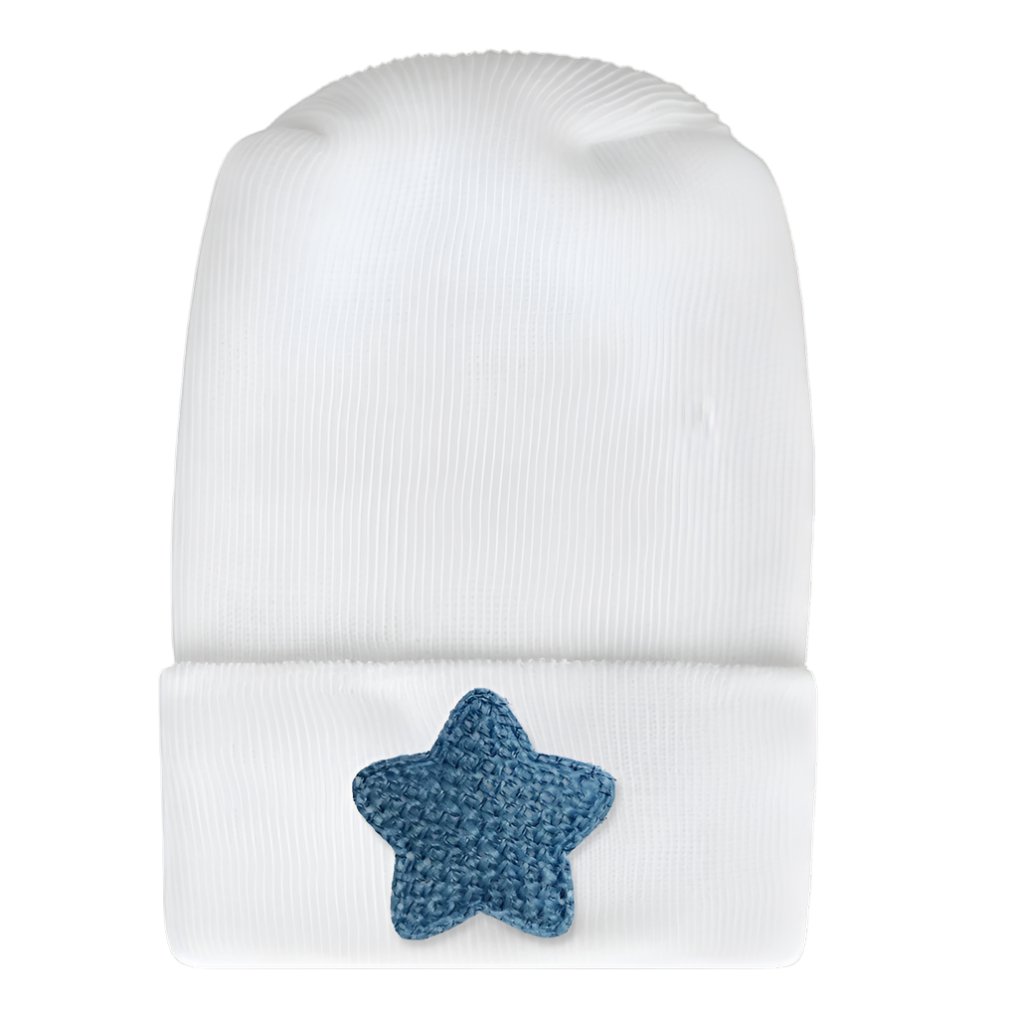 Adora Hospital Hat - Weave Mini Denim Star