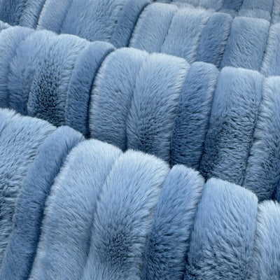 Kidu Wave Denim Furry Blanke