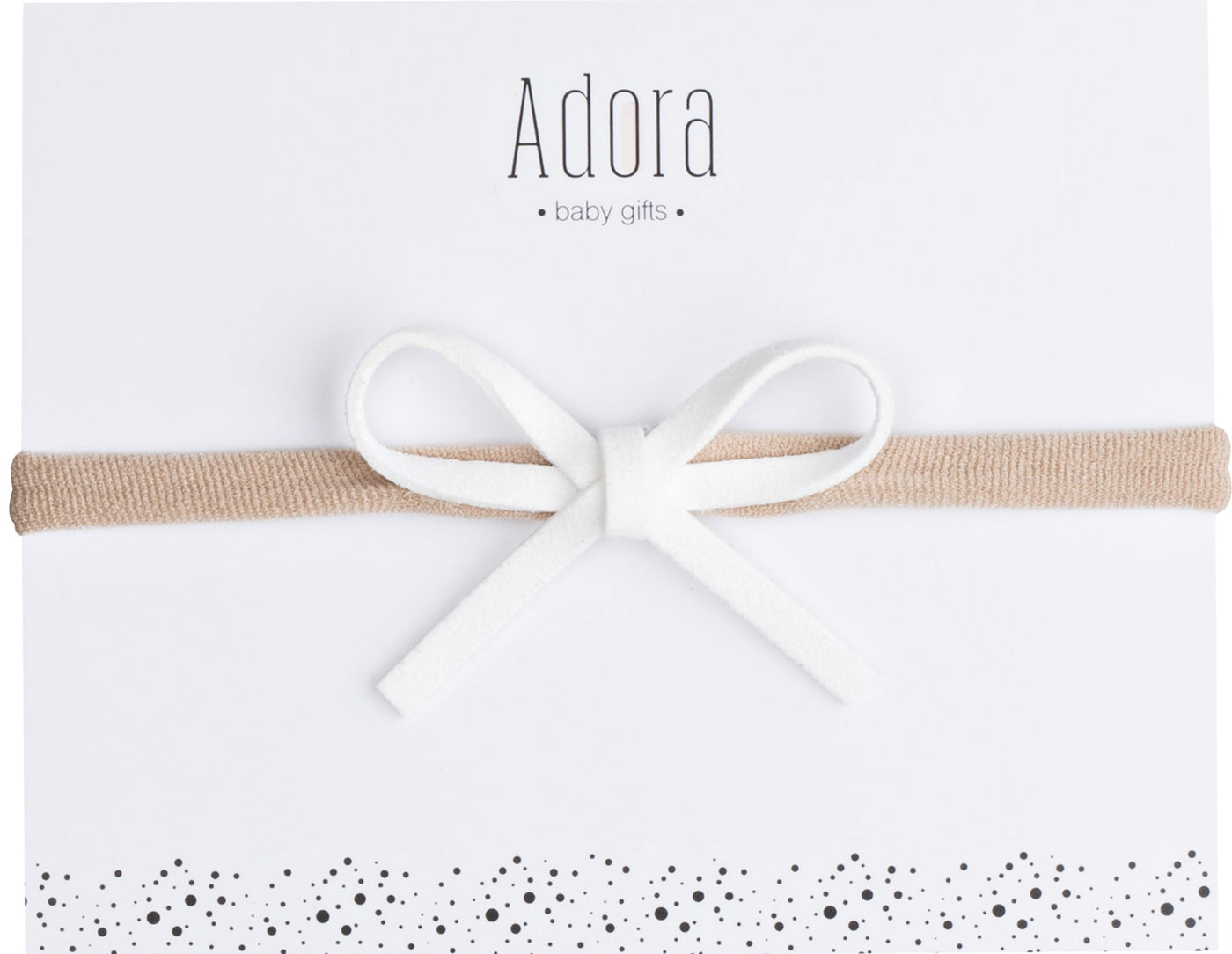 Adora Baby Headband - Mini Classic White Bow
