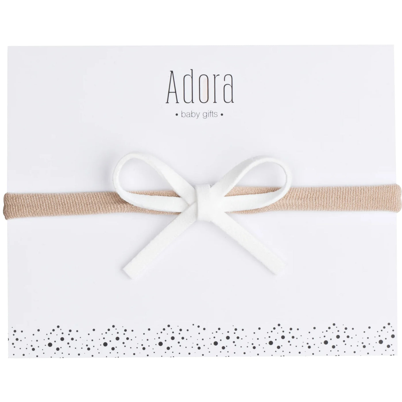 Adora Baby Headband - Mini Classic White Bow