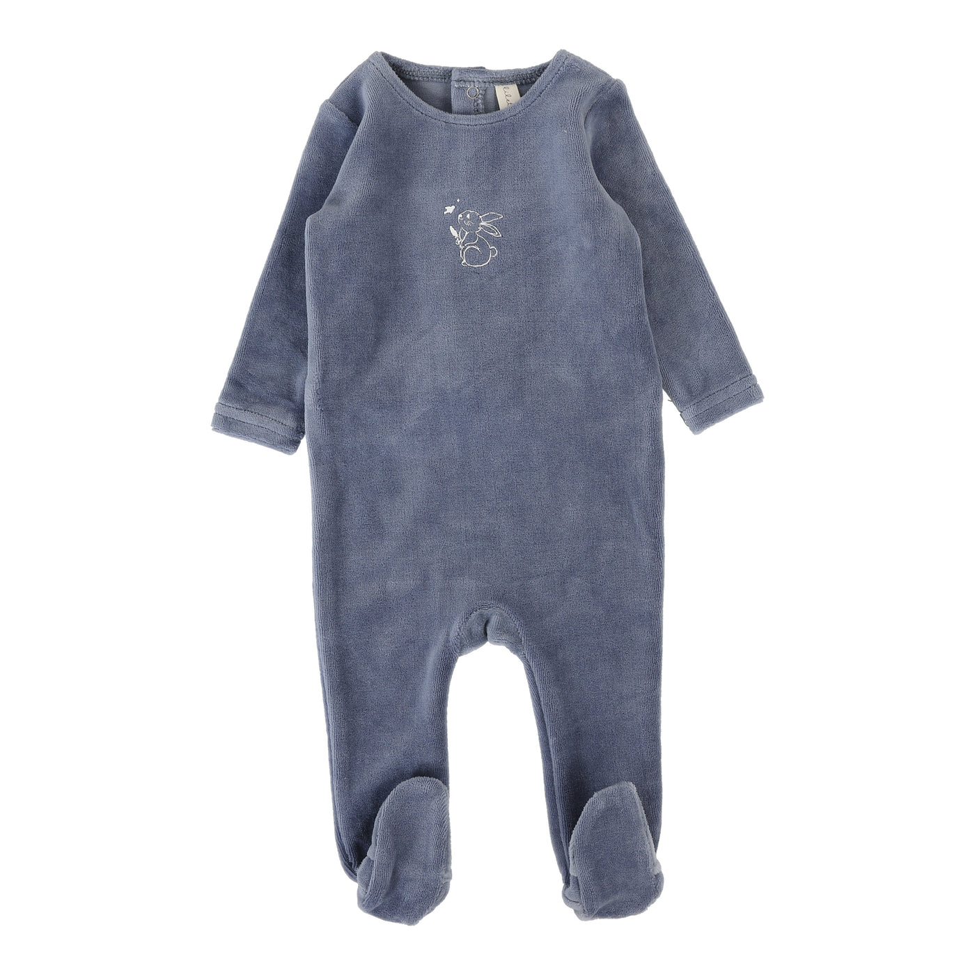 Lilette Forest Graphic Slate Velour Footie