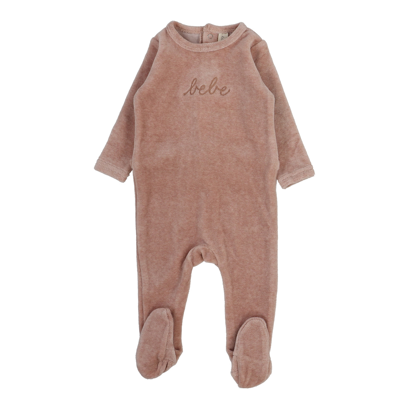 Lilette Bebe Heather Pink Velour Footie