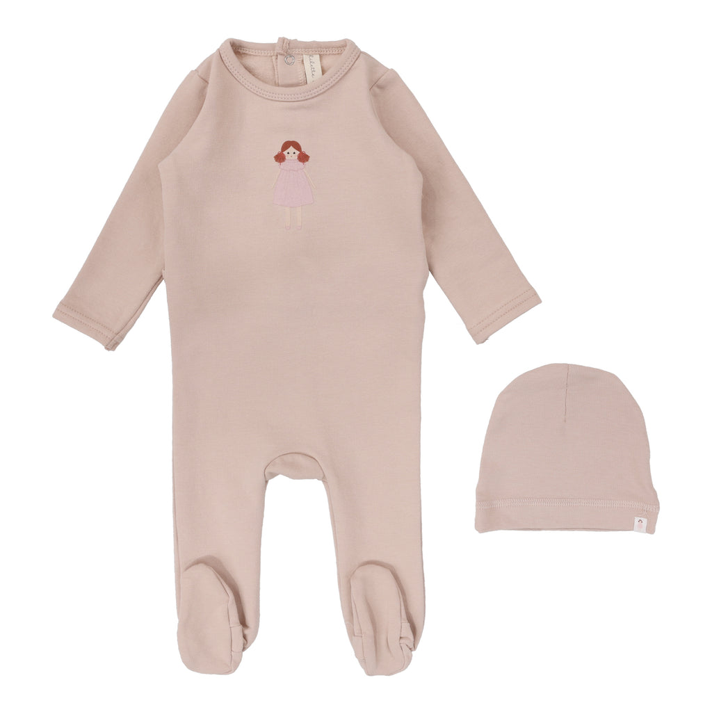 Lilette Doll Footie & Beanie - Pink Lilette Doll Footie & Beanie - Pink