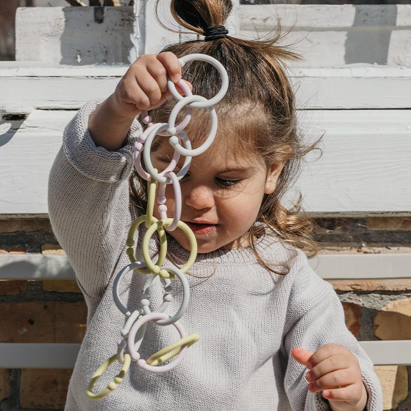 Bibs Loops 12 Pack Blush/Woodchuck/Ivory Teether Toy