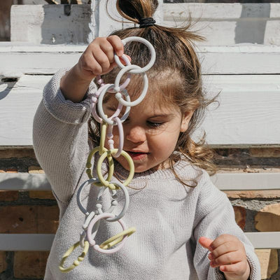 Bibs Loops 12 Pack Blush/Woodchuck/Ivory Teether Toy