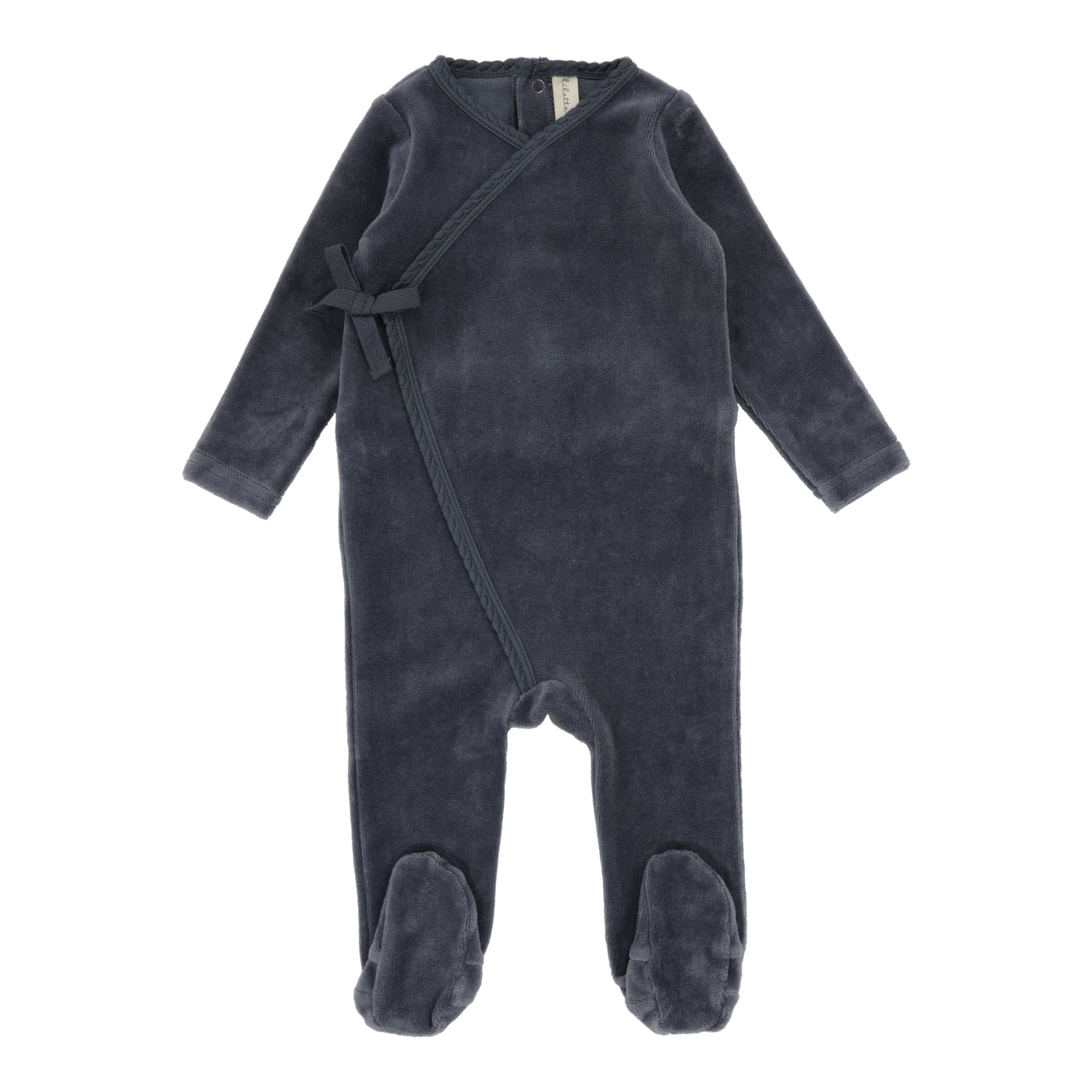 Lilette Wrap Slate Velour Footie