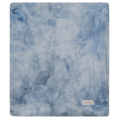 Bondoux Bebe Blue Tie Dye/White Luxe Furry Blanket