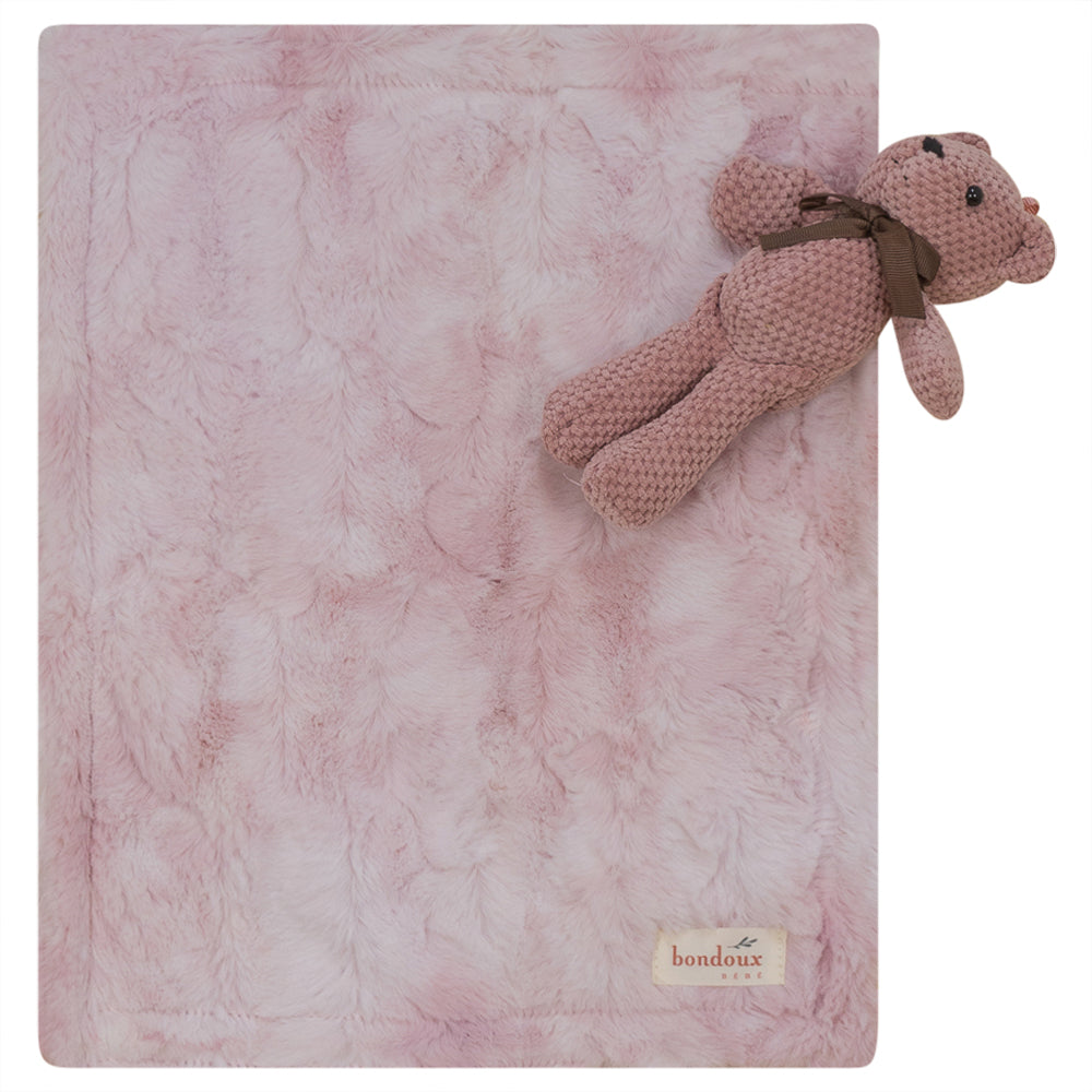 Bondoux Bebe Pink Tie Dye Security Blanket