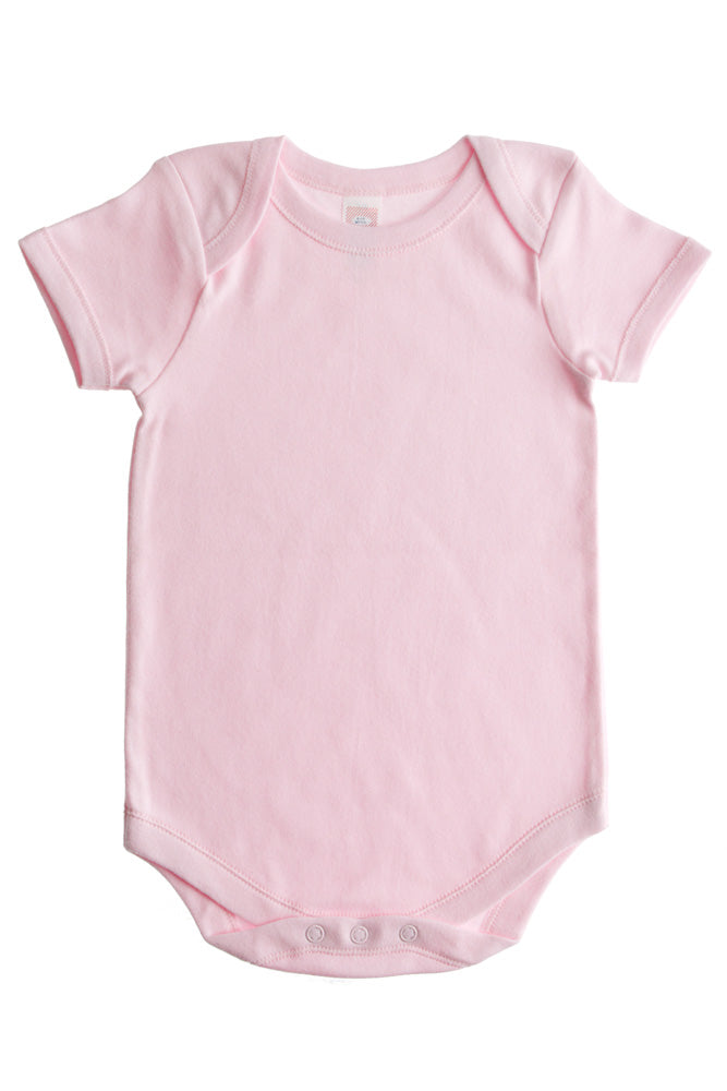 Baby Jay Single Short Sleeve Snap Crotch Pink Undershirts