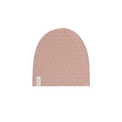 Ely's & Co. Black Pindot Ribbed Pink Footie with Beanie