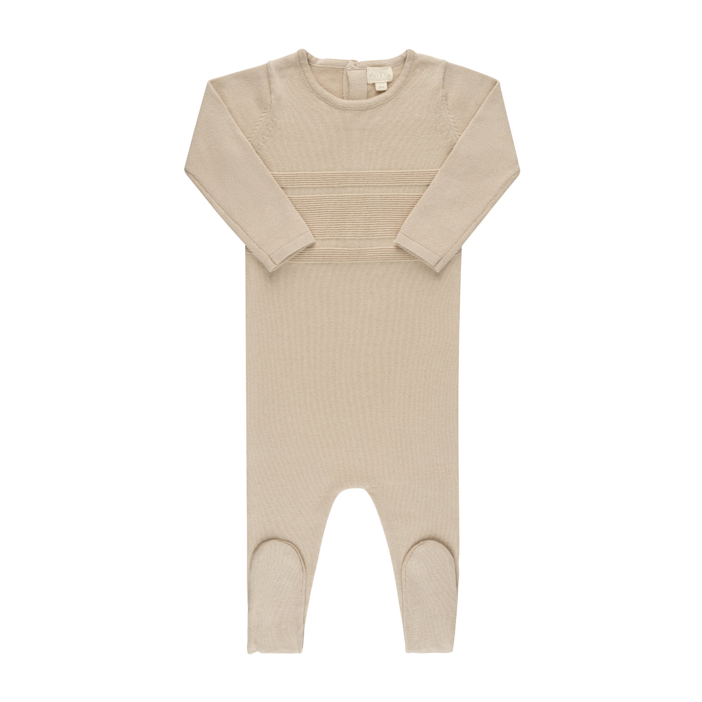 Ely's & Co. Raised Knit Taupe Footie