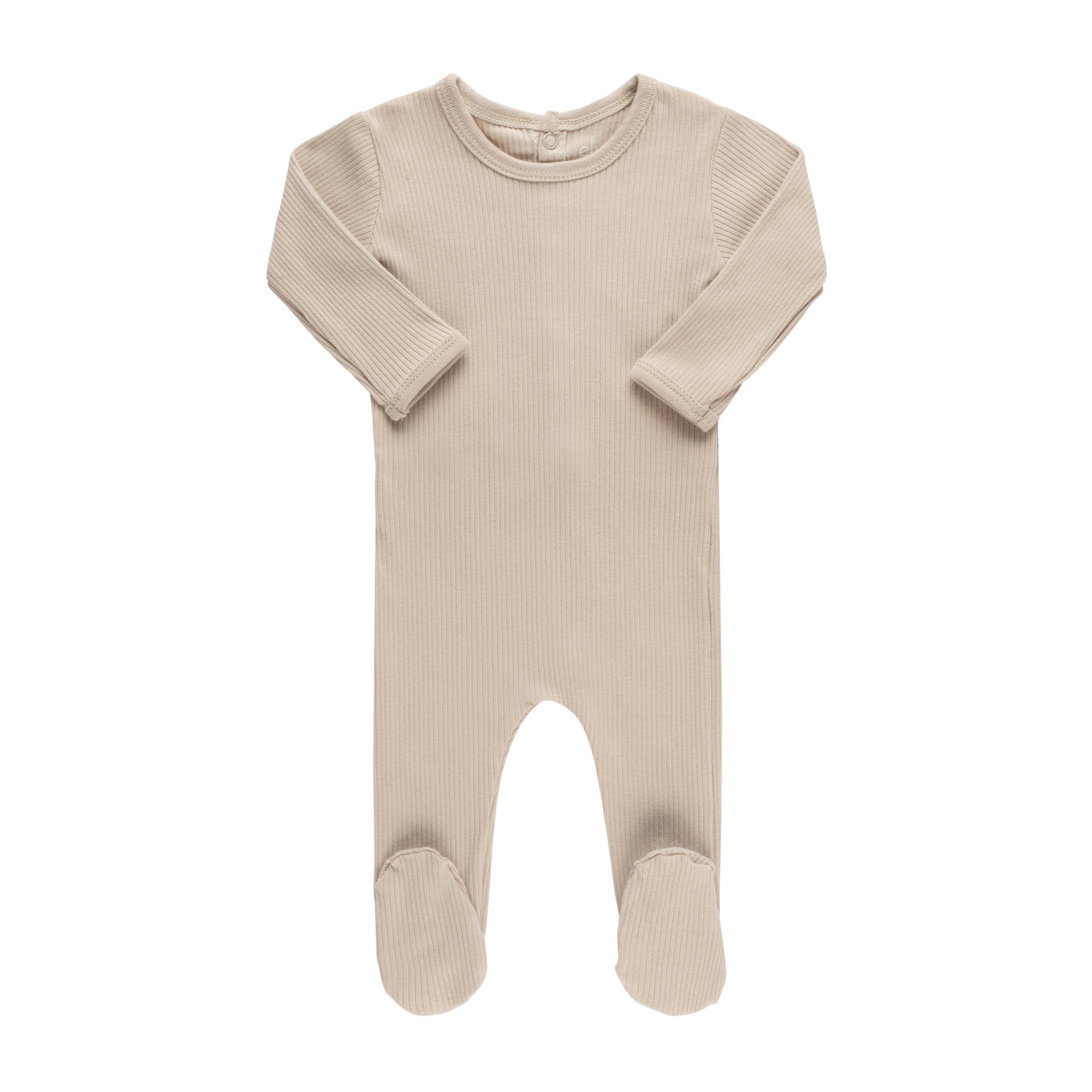 Ely's & Co. Ribbed Solid Collection Tan Footie with Beanie
