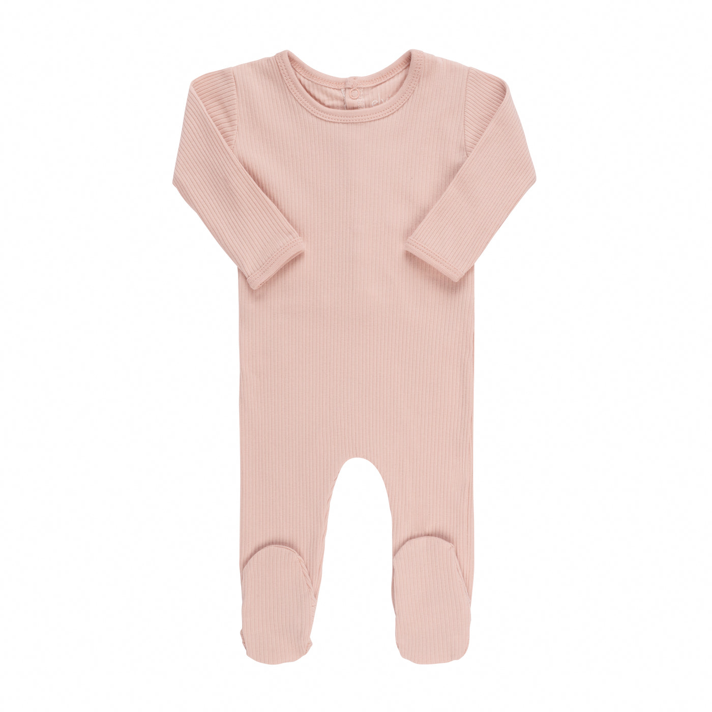 Ely's & Co. Ribbed Solid Collection Blush Footie with Beanie