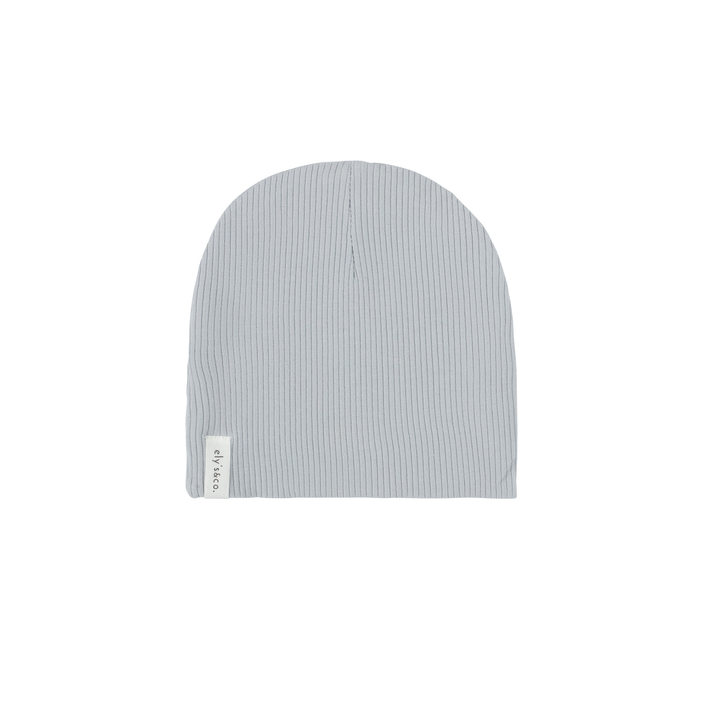 Ely's & Co. Ribbed Solid Collection Pearl Blue Footie with Beanie