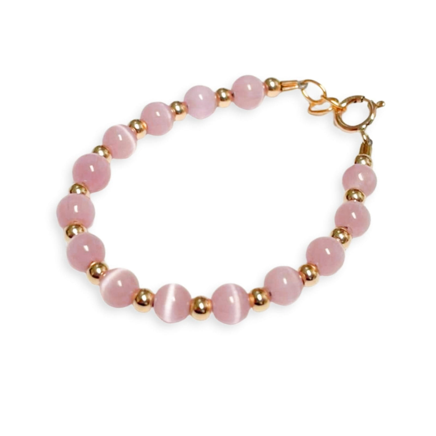 My Little Jewel Pink/Gold Filled Beads Bracelet