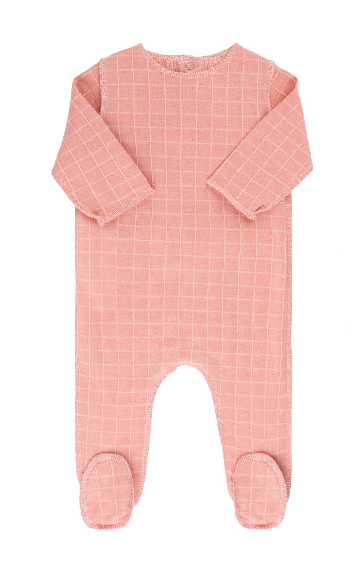Tricot Bebe Checkered Rose Footie