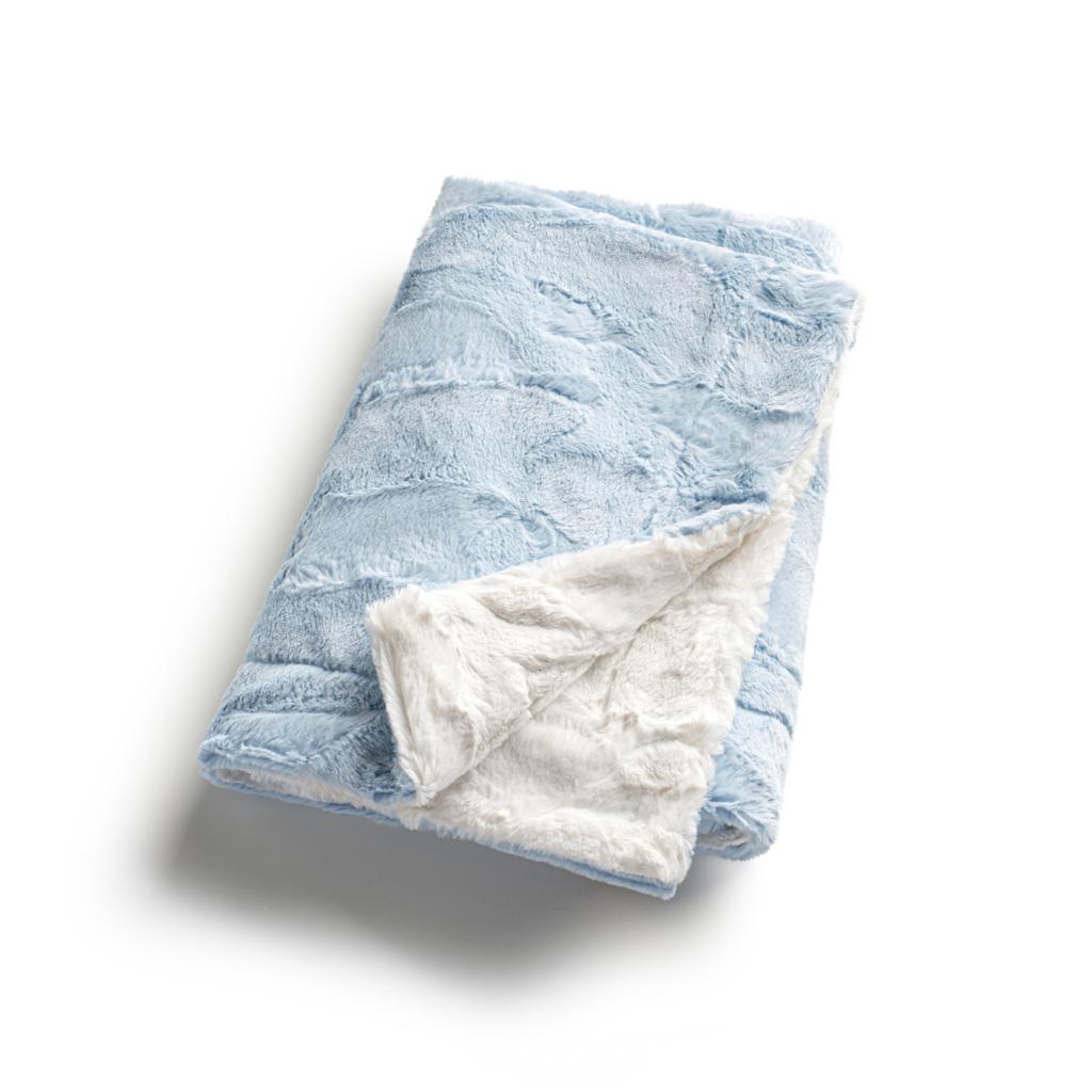 Zandino Sophia Powder Blue Furry Blanket