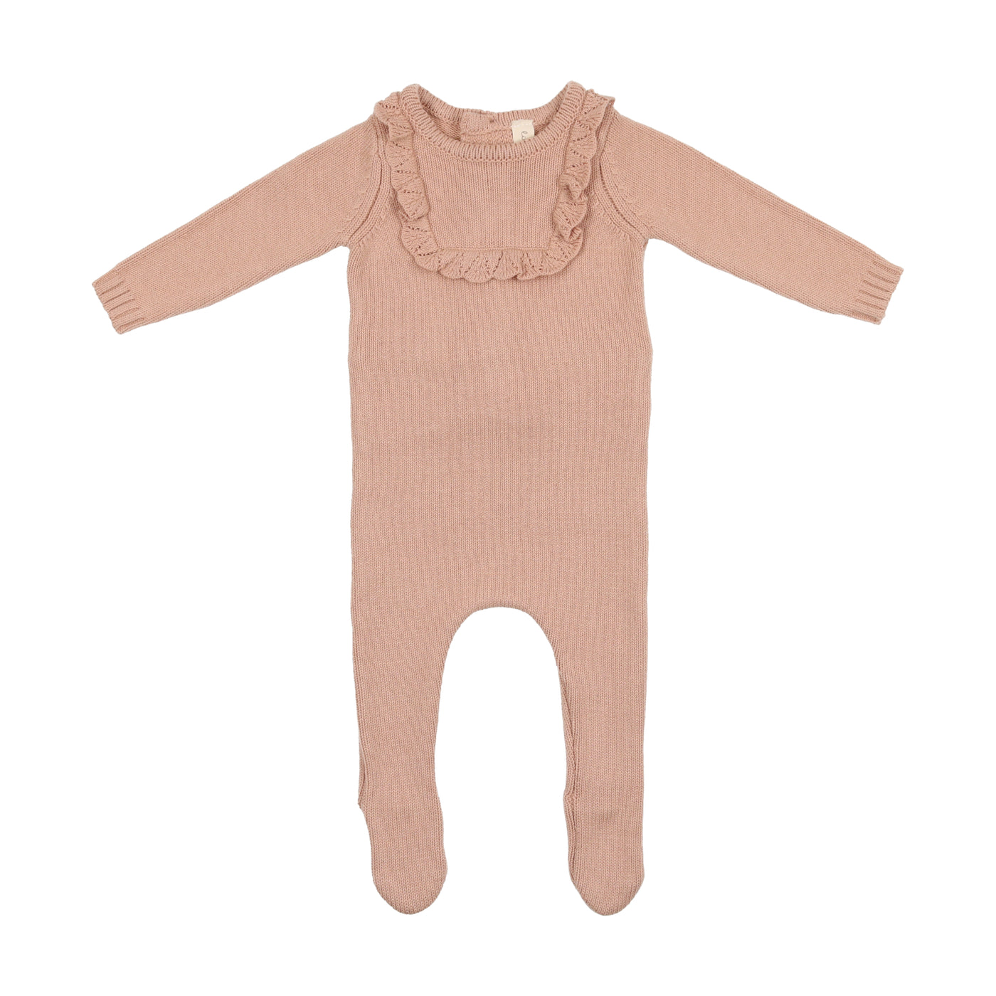 Lilette Bib Knit Mauve Footie