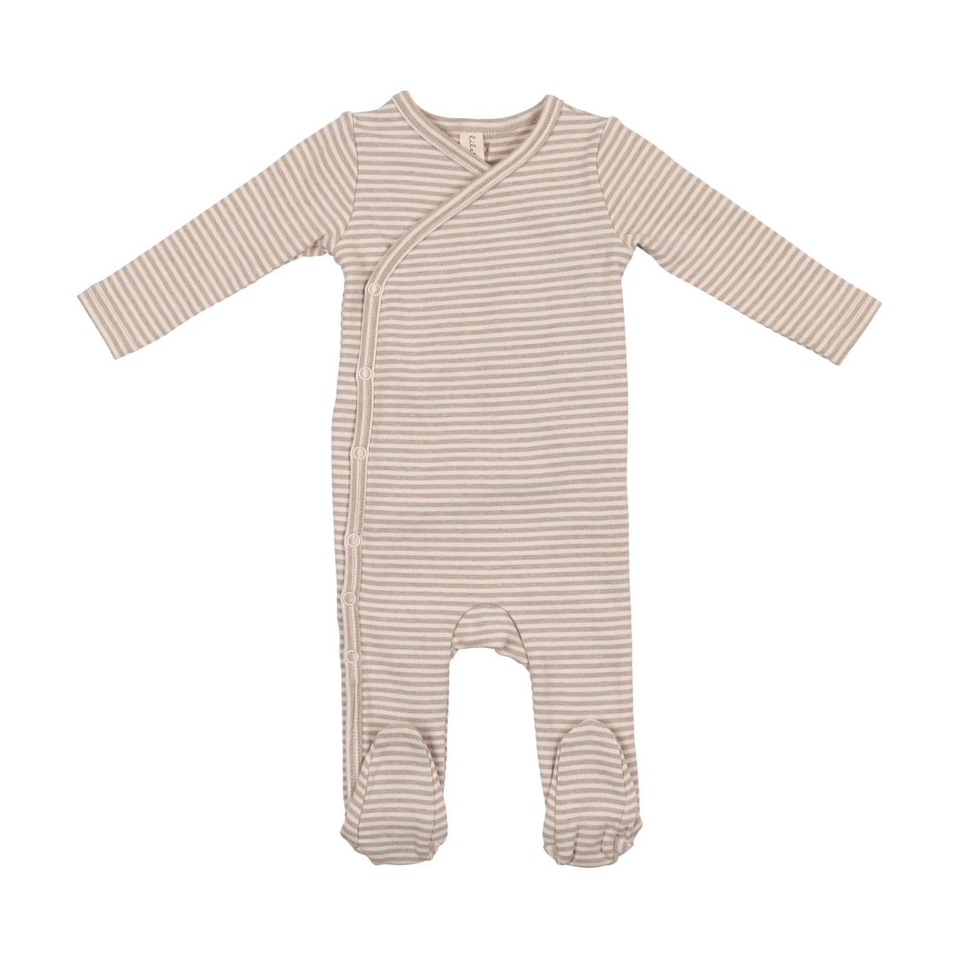 Lilette Stripe Heather Oatmeal Footie