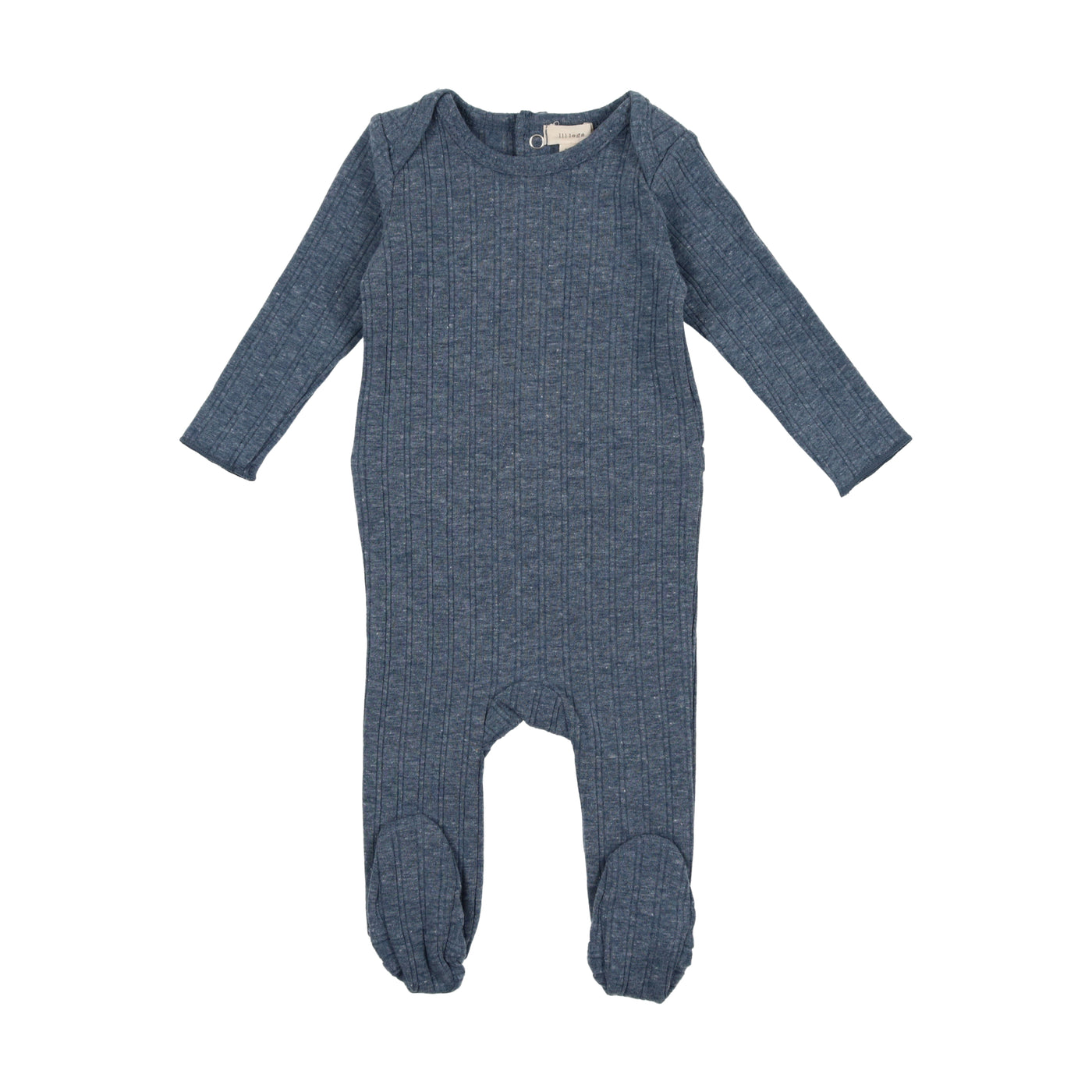 Lil Leg Double Ribbed Heather Blue Three Piece Set