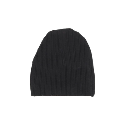 Lil Legs Double Ribbed Black Footie with Beanie