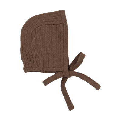 Analogie Two-Pocket Girls Mushroom Knit Rib Footie with Bonnet